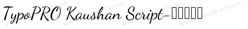 TypoPRO Kaushan Script字体转换